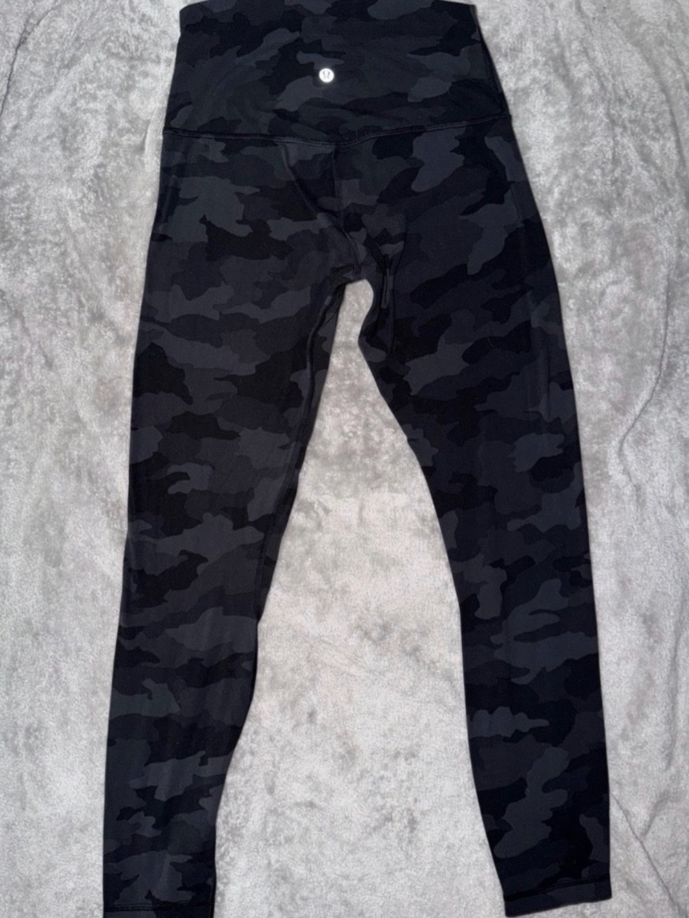 lululemon Align Pant II Black Charcoal Camo Gray High-Rise 25” Leggings size 6